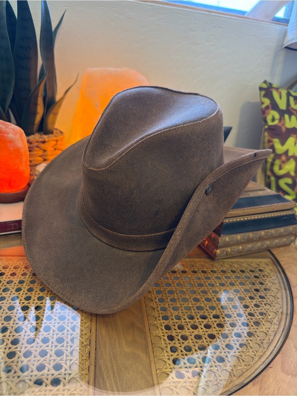 Minnetonka Brown Suede Men's Western Cowboy Hat